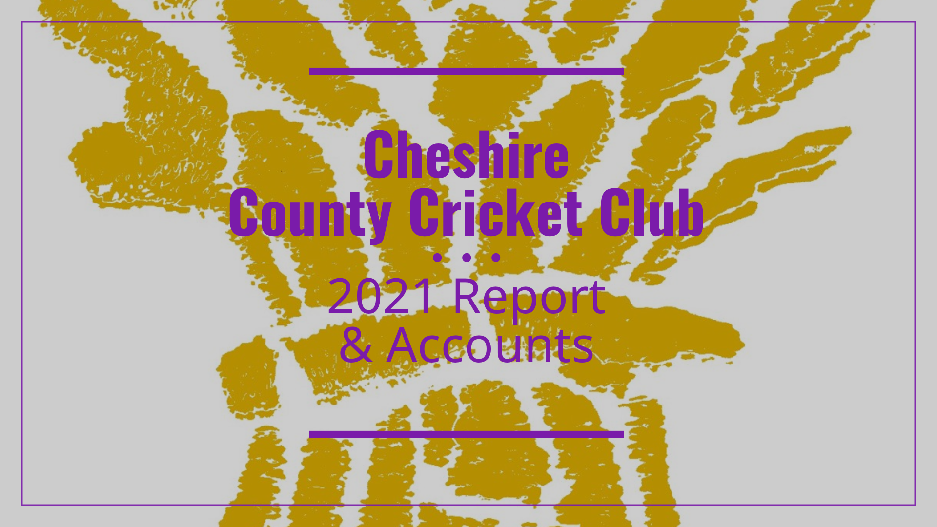Cheshire CCC 2021 Report & Accounts