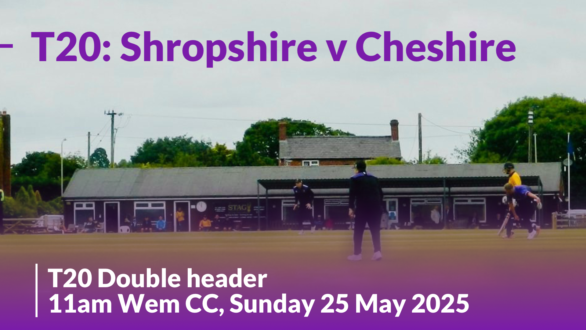 T20 gets underway with Shropshire this Sunday 25 May