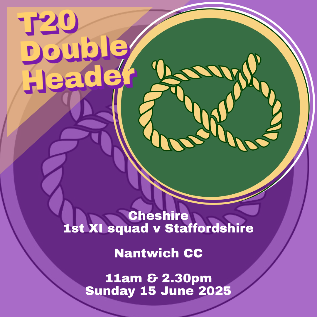 Cheshire 1st XI squad v Staffordshire, Sunday 15 June 2025
