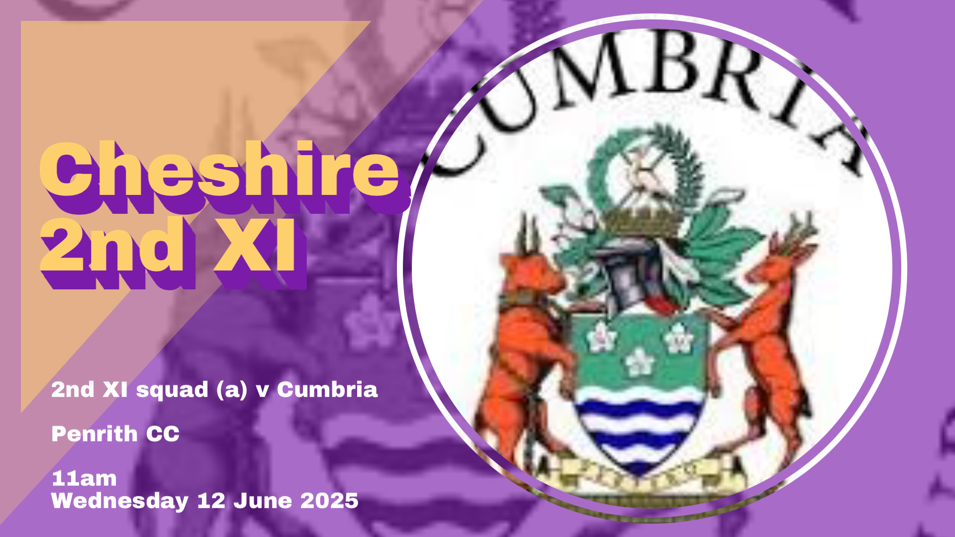 2nd XI away to Cumbria - Wednesday 12 June 